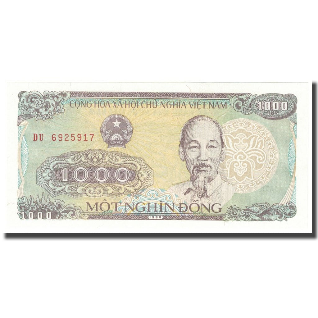 Banknot, Wietnam, 1000 D<ox>ng, 1988, KM:106b, UNC(65-70)