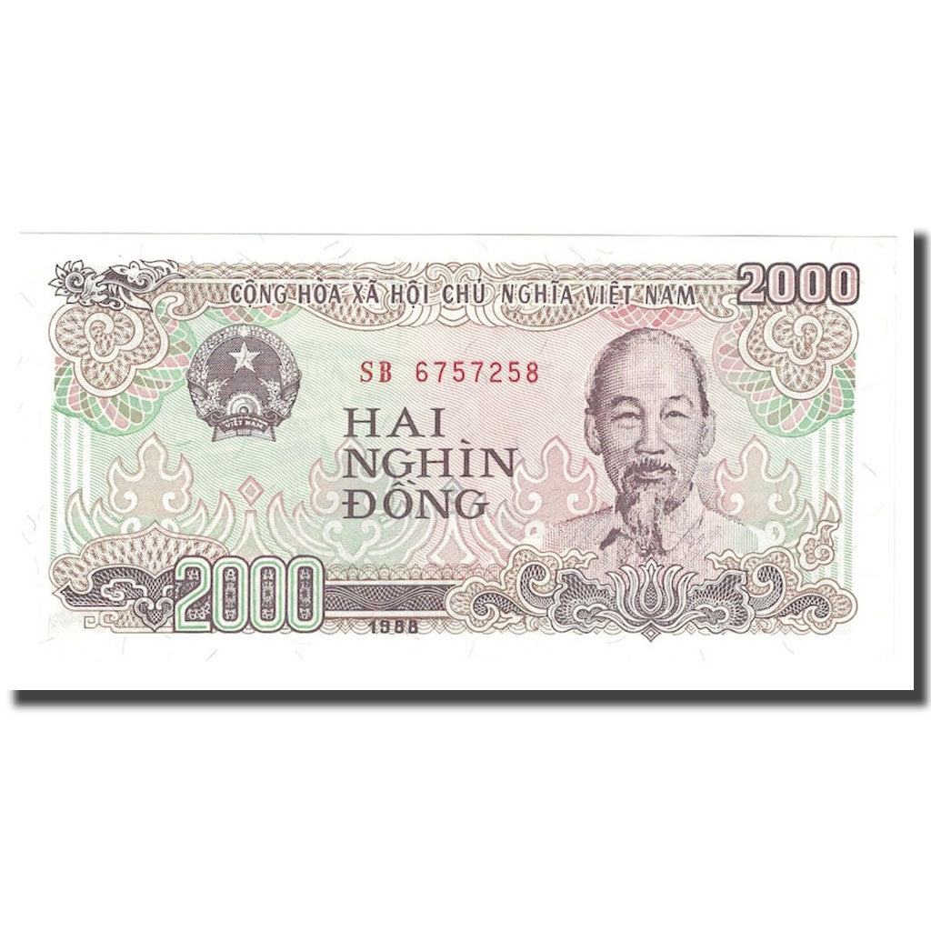 Banknote, Vietnam, 2000 D<ox>ng, 1988, KM:107a, UNC(65-70)