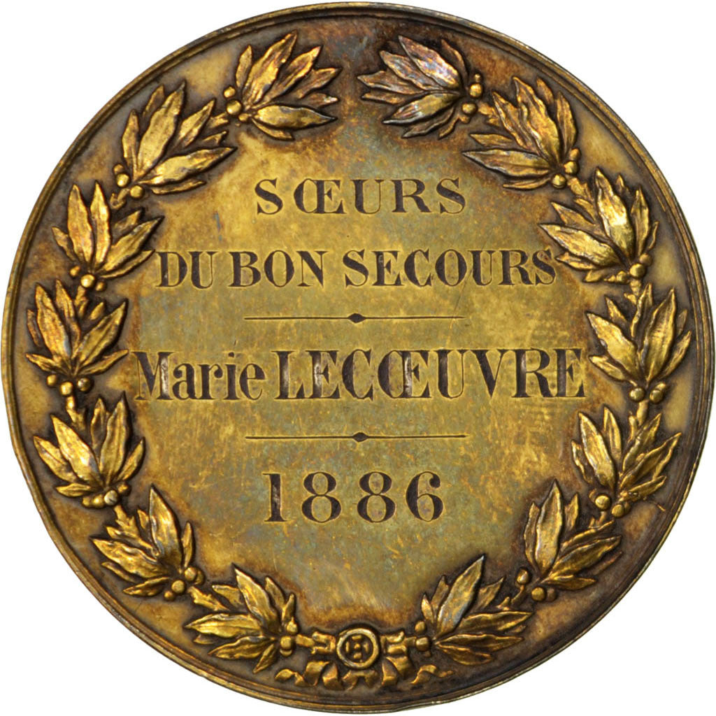 France, Médaille, French Third Republic, 1886, Vermeil, SUP+