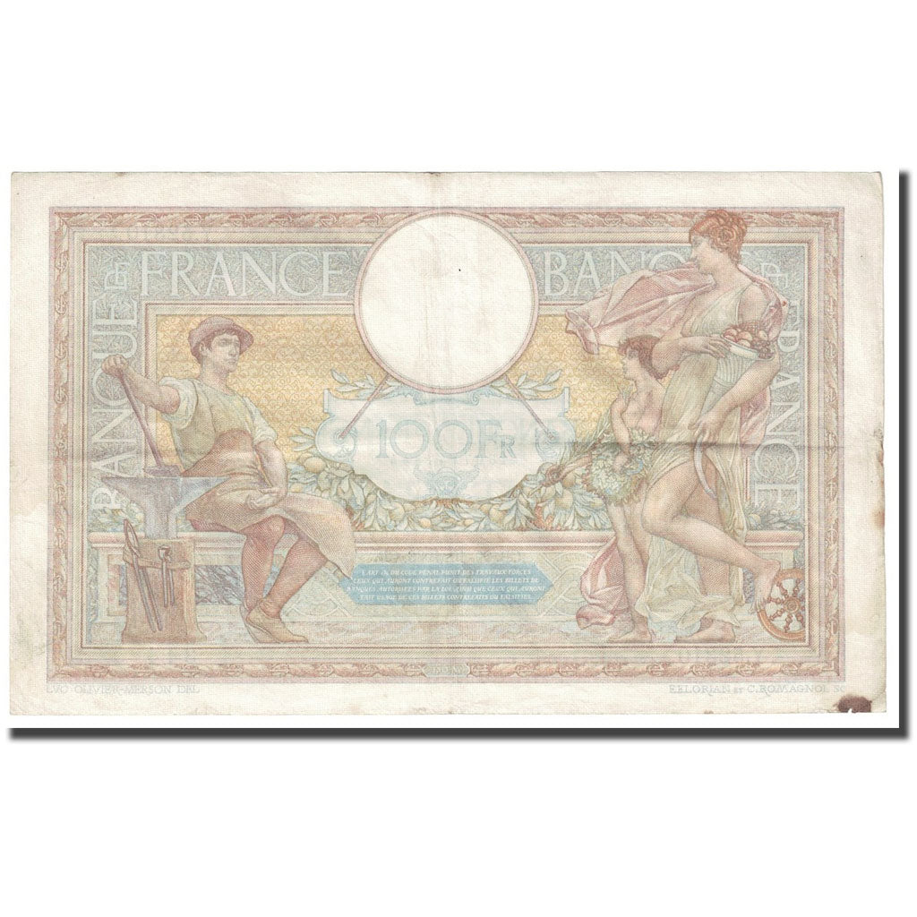 Francia, 100 Francs, Luc Olivier Merson, 1936, 1936-10-29, MB+, Fayette:24.15