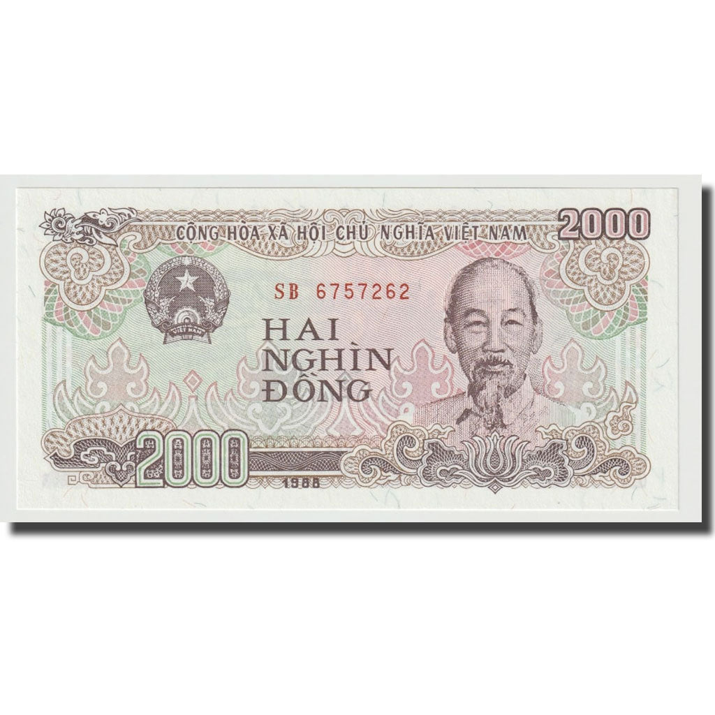 Billete, 2000 Dông, 1988, Vietnam, KM:107b, UNC