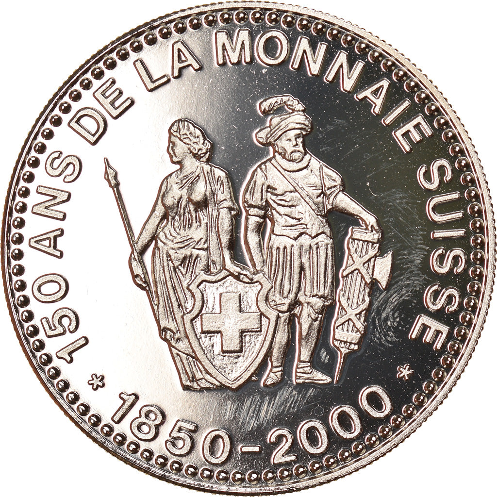 Suisse, Médaille, 150 Ans de la Monnaie Suisse, 200 FRANCS, 2000, SPL+