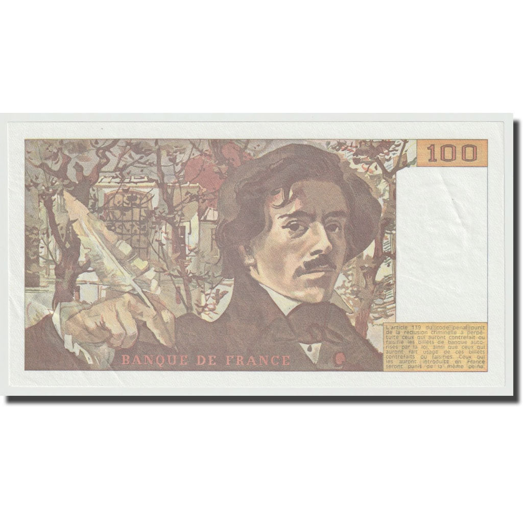 Francia, 100 Francs, Delacroix, 1988, UNC, Fayette:69.12, KM:154d