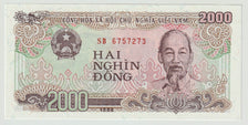 Nota, Vietname, 2000 D<ox>ng, 1988, KM:107b, UNC(65-70)