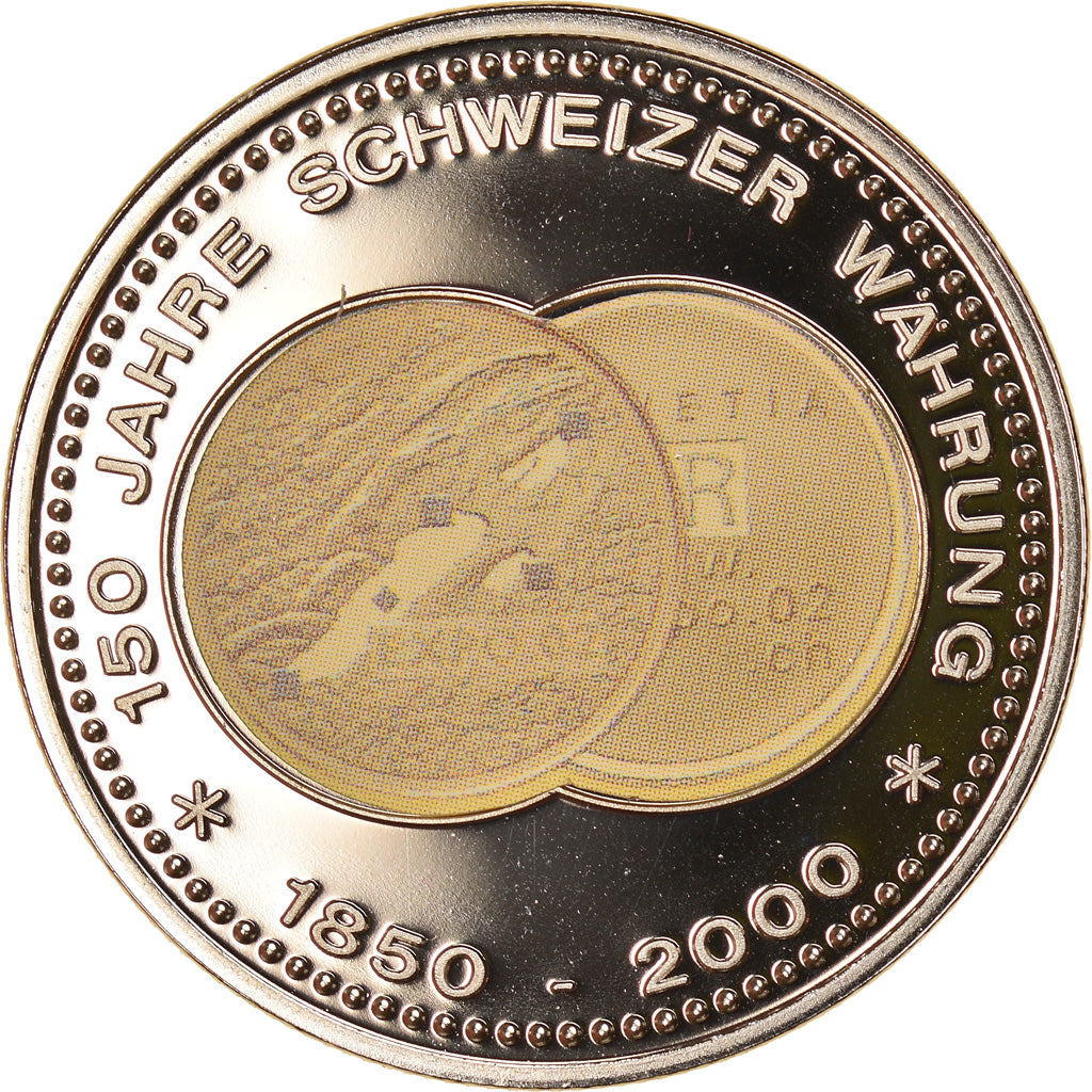 Switzerland, Medal, 150 Ans de la Monnaie Suisse, Expo 02, 2000, MS(64)