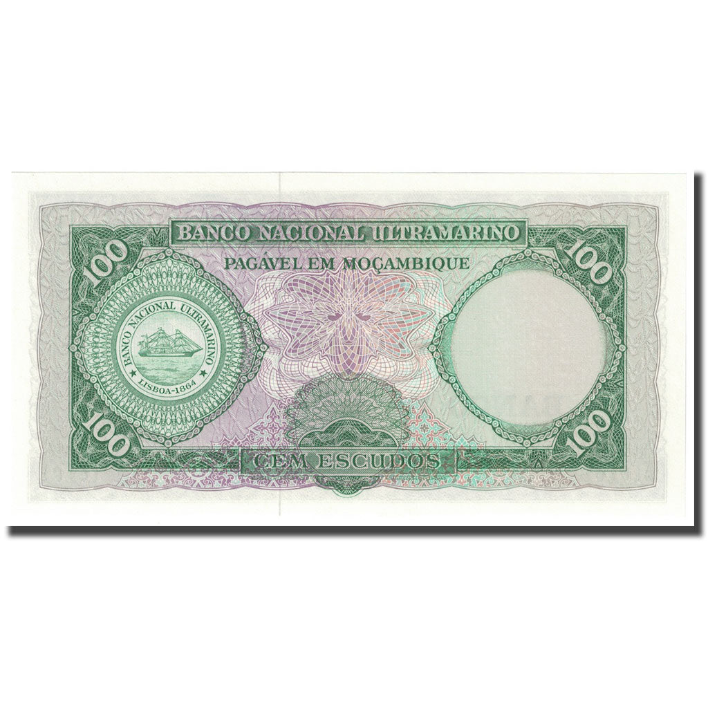 Nota, Moçambique, 100 Escudos, 1961, 1961-03-27, KM:117a, UNC(65-70)