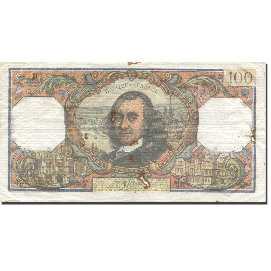 Francia, 100 Francs, Corneille, 1973, 1973-11-08, BC, Fayette:65.44, KM:149d