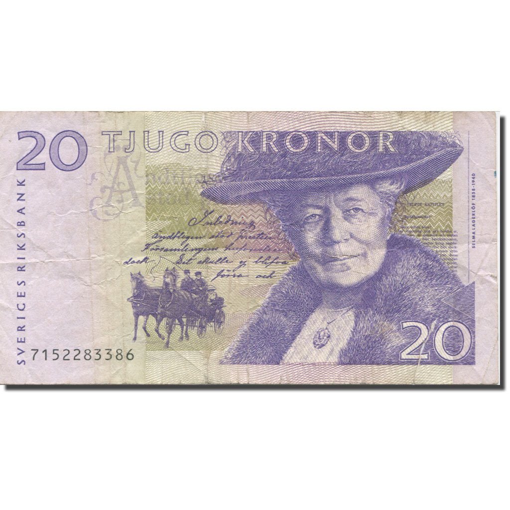 Banknote, Sweden, 20 Kronor, 1997-2008, KM:63a, VF(30-35)