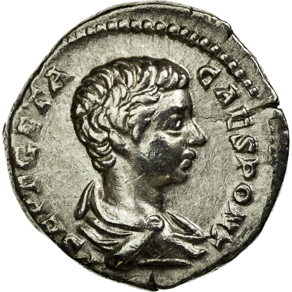 Geta, Denarius, Srebro, EF(40-45), Cohen:157.