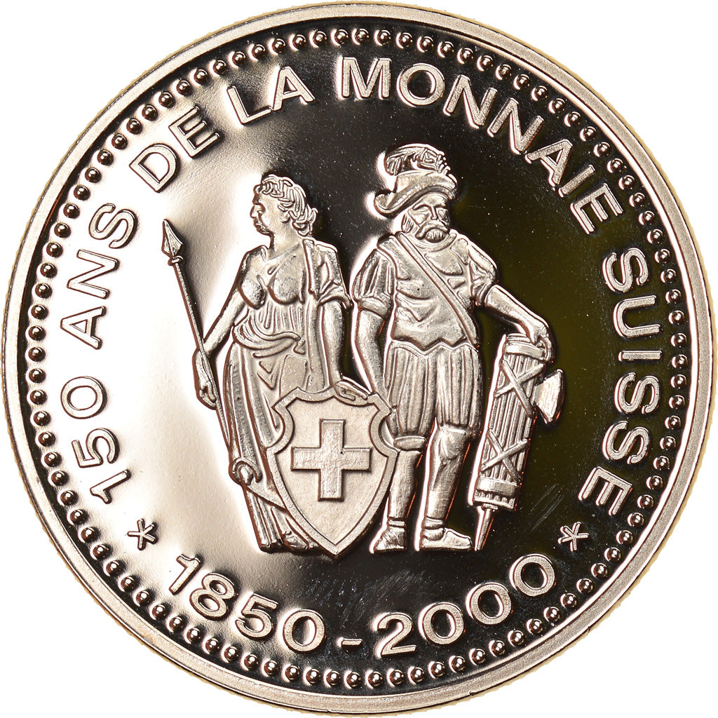 Suisse, Médaille, 150 Ans de la Monnaie Suisse, Kapellebruck Luzern, 2000