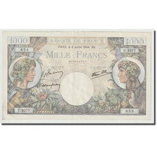France, 1000 Francs, Commerce et Industrie, 1944, 1944-07-06, AU(55-58)