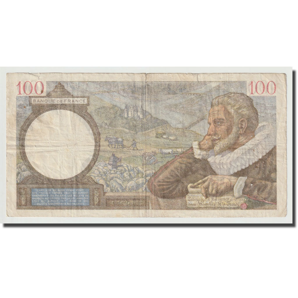 Francia, 100 Francs, Sully, 1940, 1940-02-22, MB, Fayette:26.23, KM:94