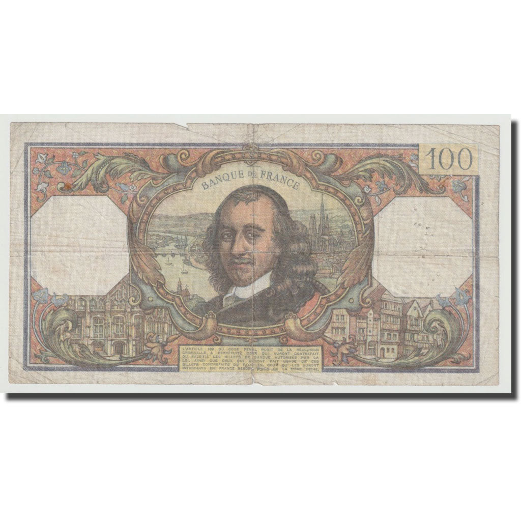 Francia, 100 Francs, Corneille, 1977, 1977-03-03, MB, Fayette:65.57, KM:149f