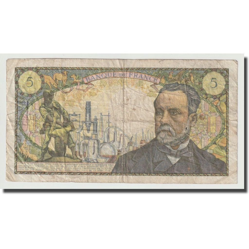 France, 5 Francs, Pasteur, 1966, 1966-11-04, TB, Fayette:61.4, KM:146a
