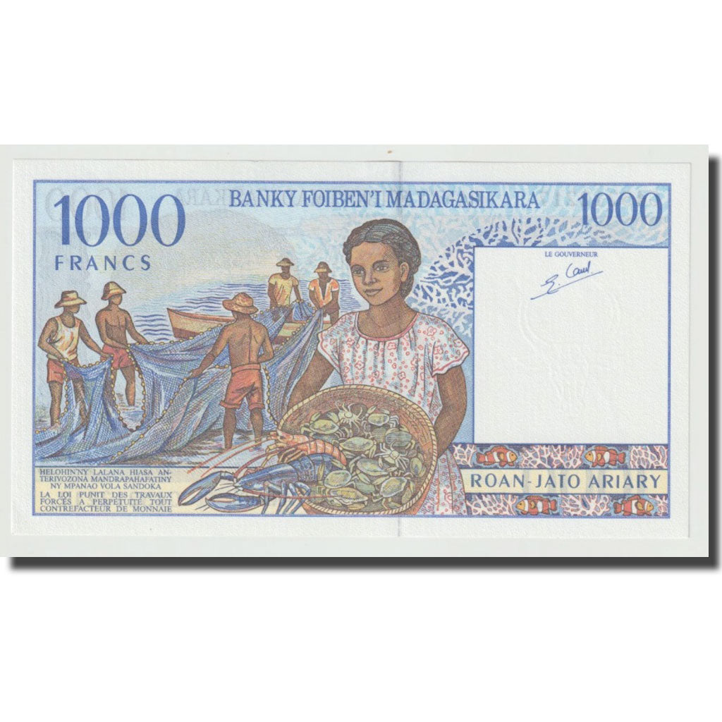 Banknote, Madagascar, 1000 Francs = 200 Ariary, Undated (1994), KM:76b