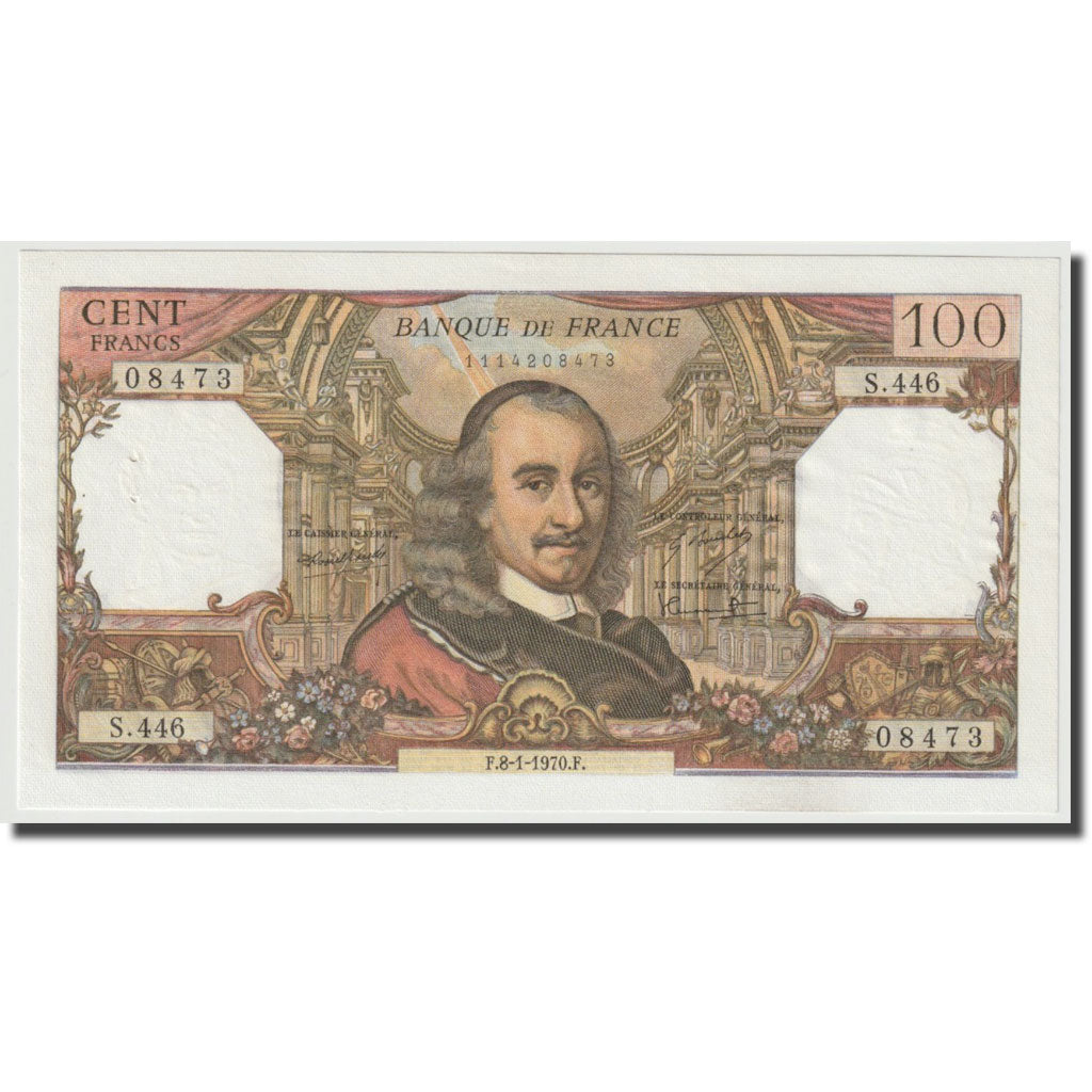 Frankreich, 100 Francs, Corneille, 1970, 1970-01-08, UNZ, Fayette:65.29, KM:149c