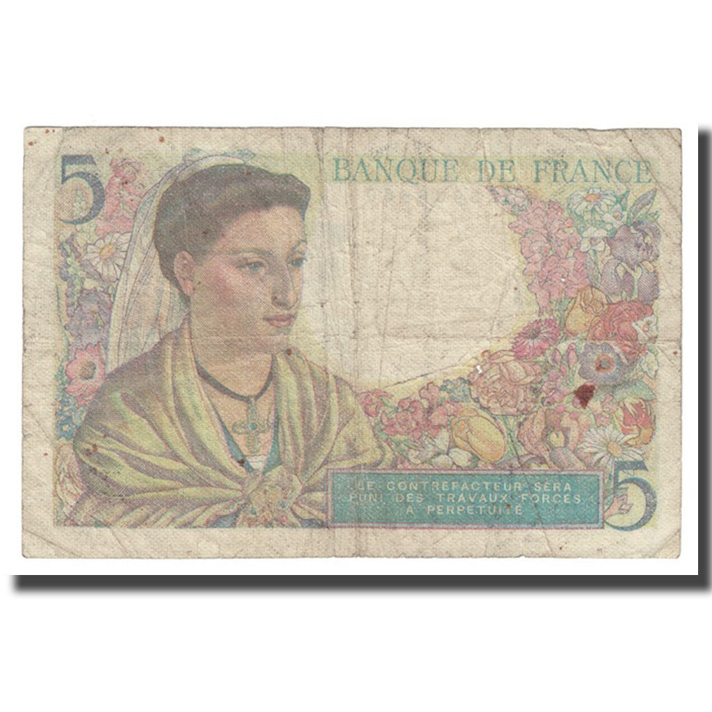 Francia, 5 Francs, Berger, 1945, 1945-04-05, RC+, Fayette:5.6, KM:98a