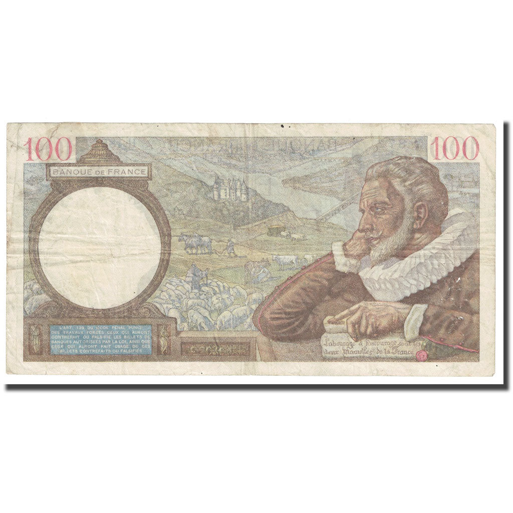 Francia, 100 Francs, Sully, 1939, 1939-09-28, BB, Fayette:26.8, KM:94
