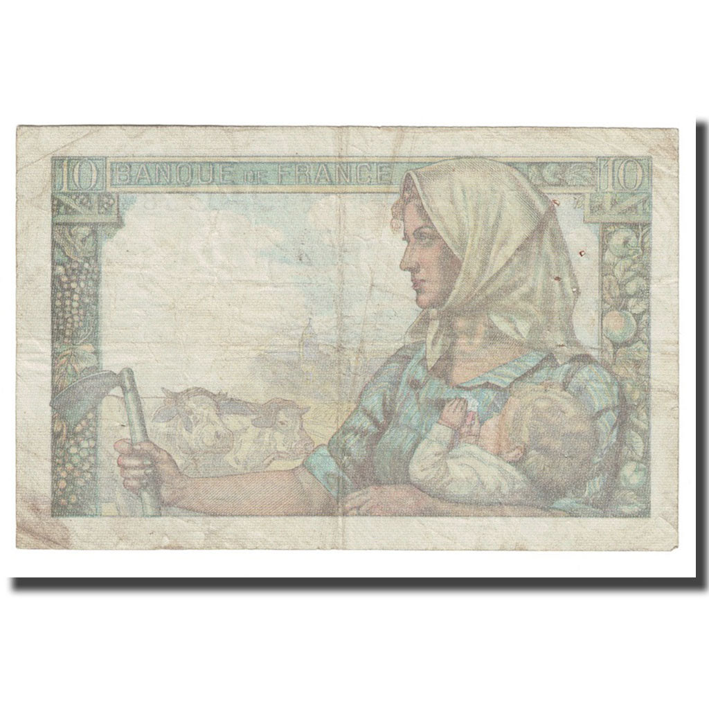 France, 10 Francs, Mineur, 1943, 1943-09-09, TTB, Fayette:8.9, KM:99d