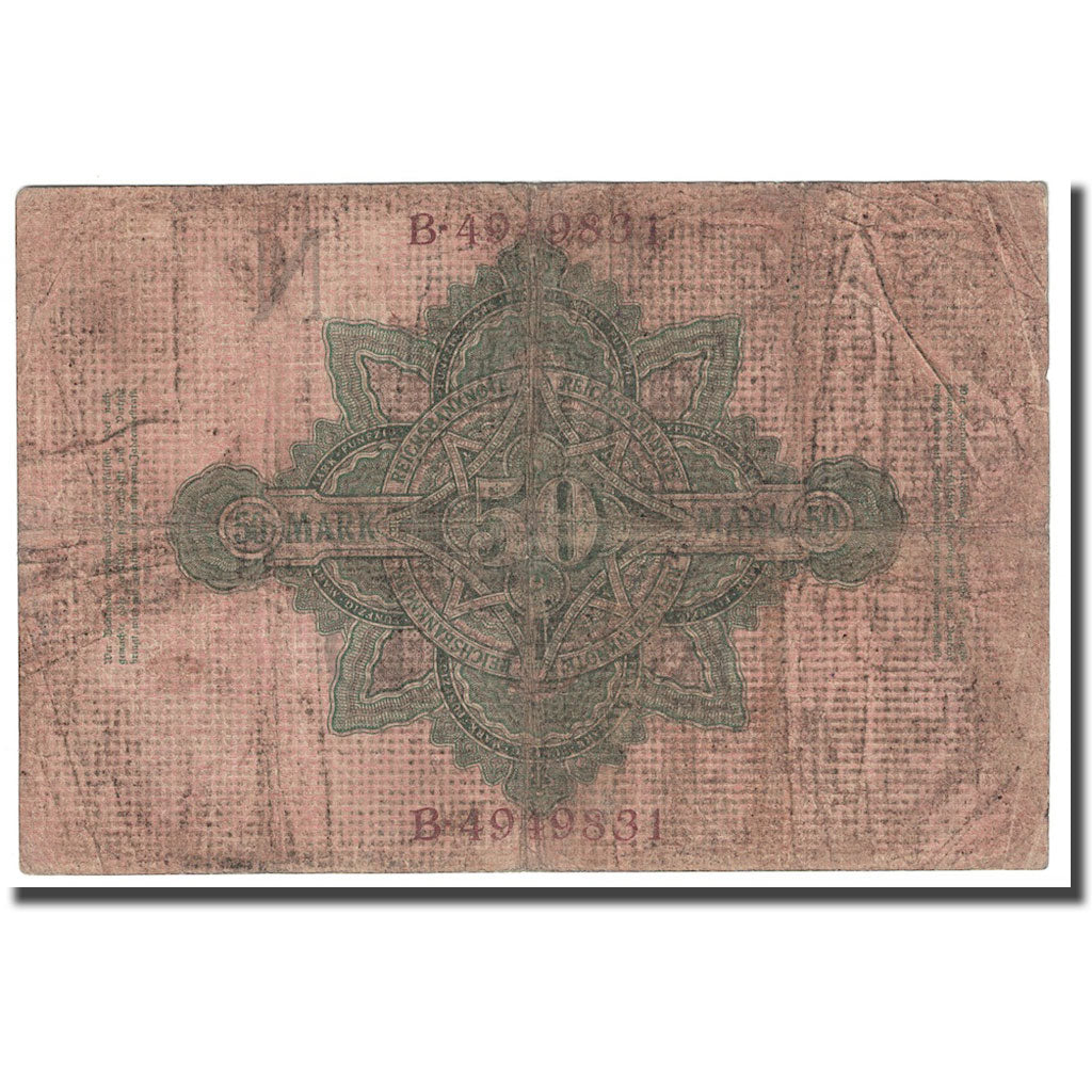 Banconote, Germania, 50 Mark, 1910, 1910-04-21, KM:41, MB