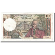 France, 10 Francs, Voltaire, 1970, 1970-07-02, AU(50-53), Fayette:62.45, KM:147c