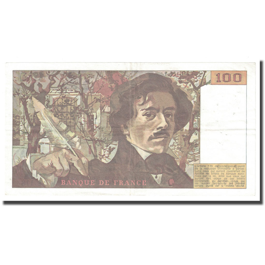 Frankrijk, 100 Francs, Delacroix, 1987, SUP, Fayette:69.11, KM:154c
