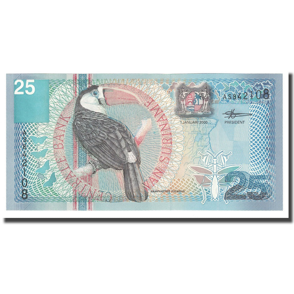 Banconote, Suriname, 25 Gulden, 2000, 2000-01-01, KM:148, FDS