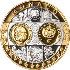 Monaco, Medal, L'Europe, Monaco, Politics, Society, War, MS(65-70), Silver