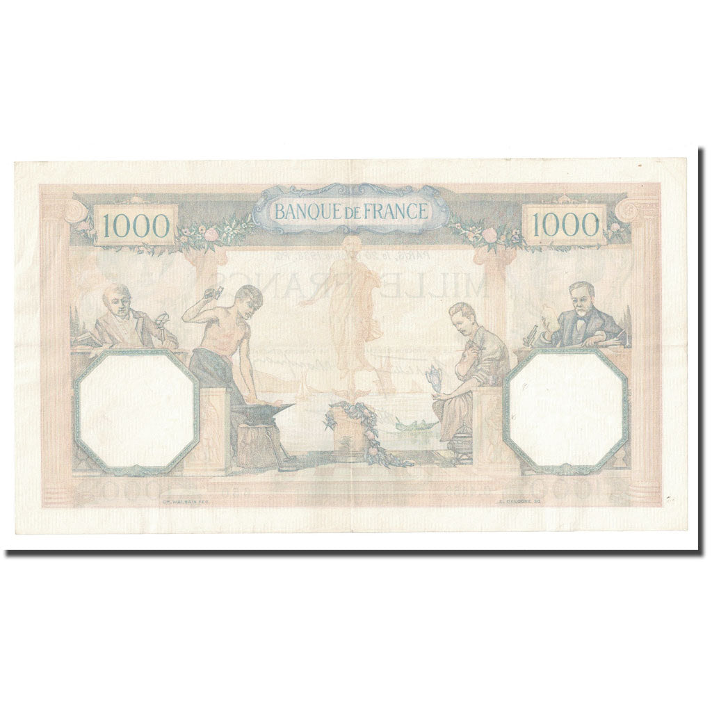 Frankrijk, 1000 Francs, Cérès et Mercure, 1938, 1938-10-20, SUP