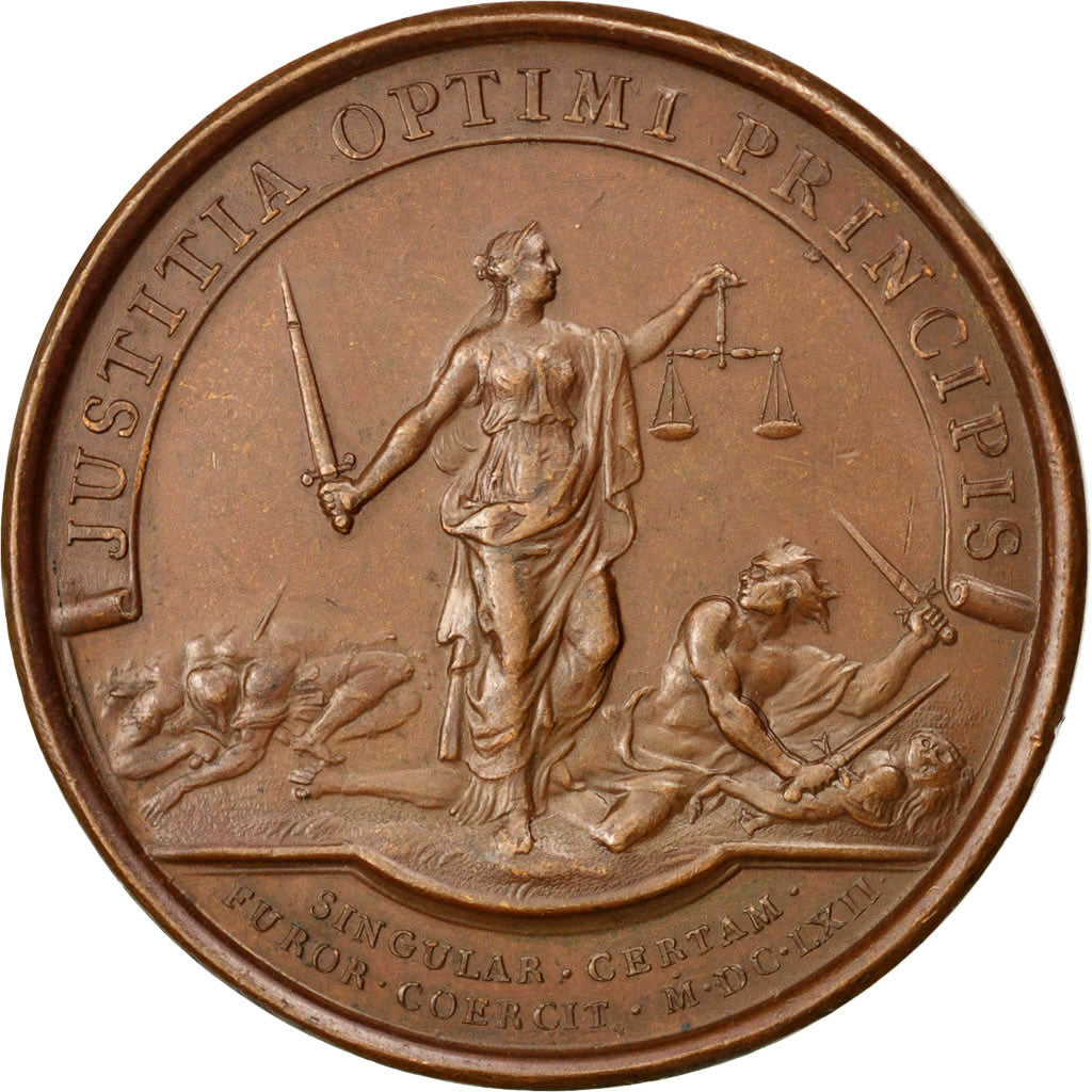 France, Medal, Louis XIV, Copper, AU(55-58), Divo:67