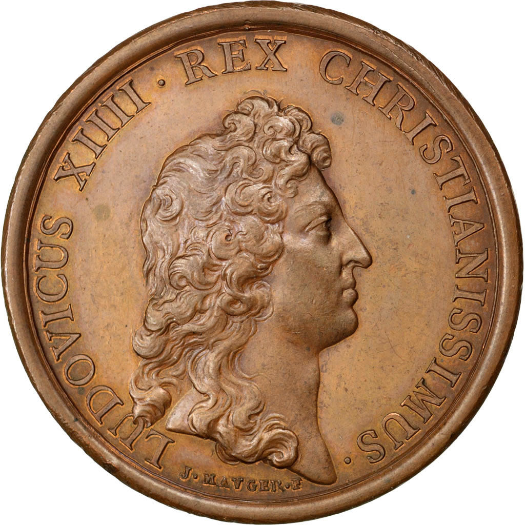 Frankreich, Medaille, Louis XIV, Kupfer, Mauger, VZ, Divo:84.