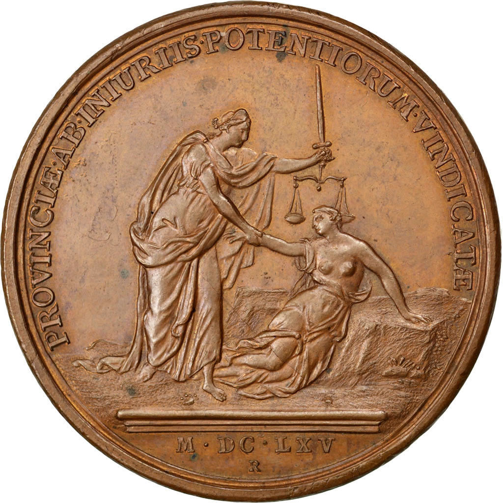 Frankreich, Medaille, Louis XIV, Kupfer, Mauger, VZ, Divo:84.