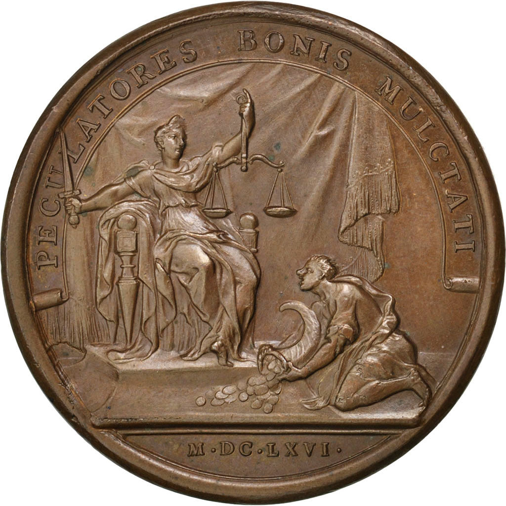 Frankreich, Medaille, Louis XIV, La Clémence du Roi, 1664, Kupfer, Mauger, VZ