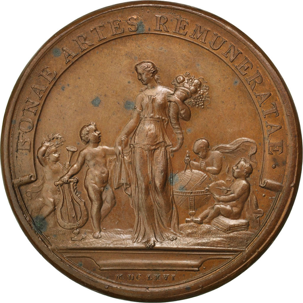 France, Medal, Louis XIV, Copper, Mauger, AU(55-58), Divo:87