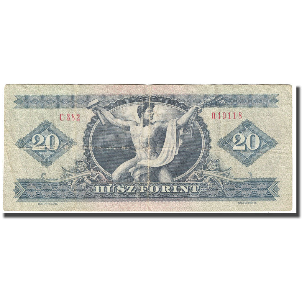 Geldschein, Ungarn, 20 Forint, 1975, 1975-10-28, KM:169f, S+