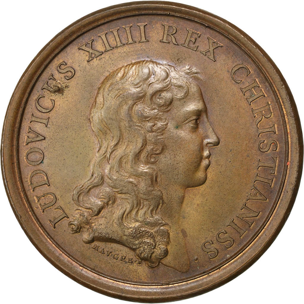 France, Medal, Louis XIV, Copper, Mauger, AU(50-53), Divo:30