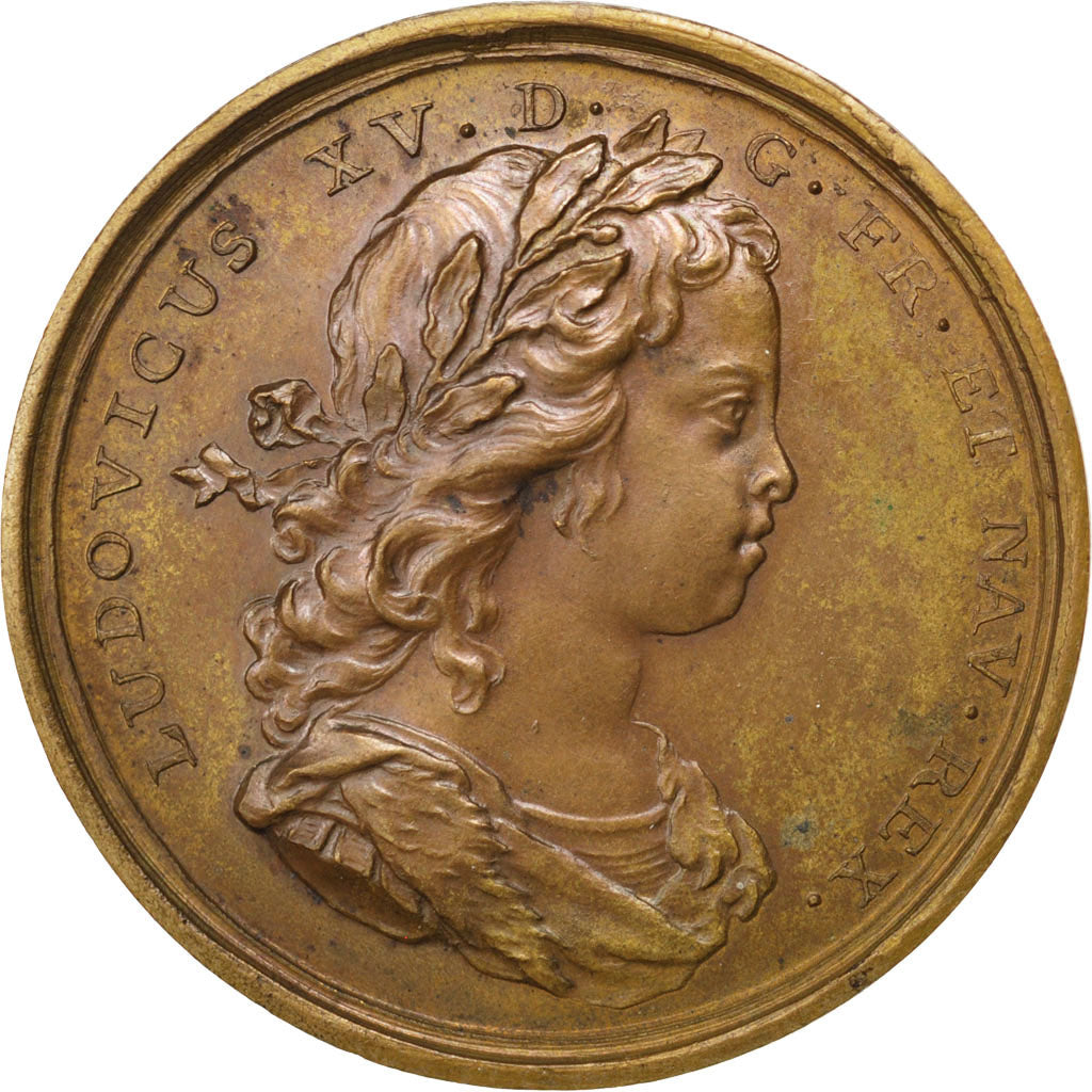 Francia, medaglia, Louis XV, Rame, SPL-, Divo:33