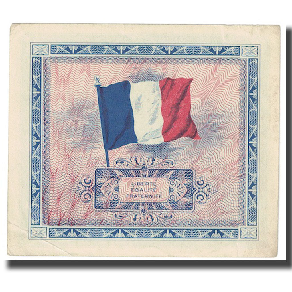 França, 2 Francs, Flag/France, 1944, AU(55-58), Fayette:VF16.1, KM:114a