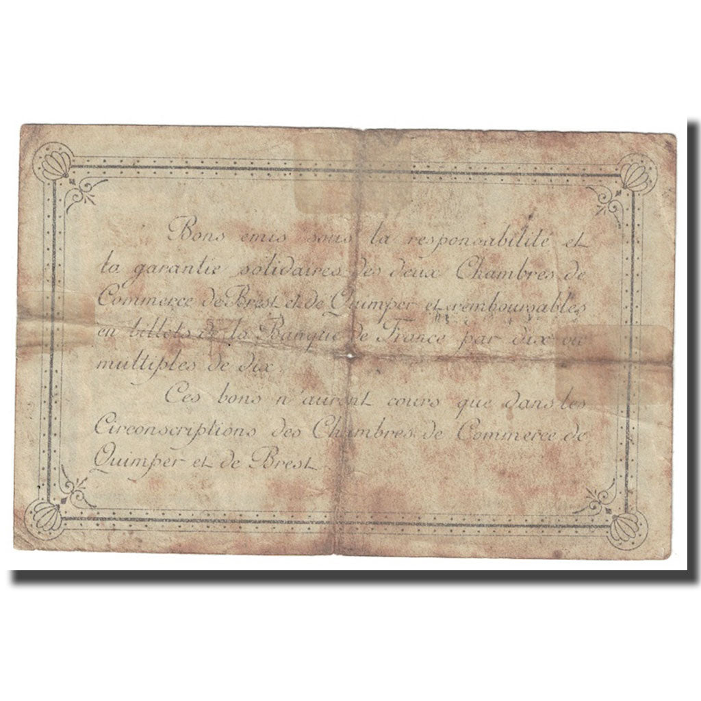 France, Quimper et Brest, 1 Franc, 1920, VF(20-25), Pirot:104-17