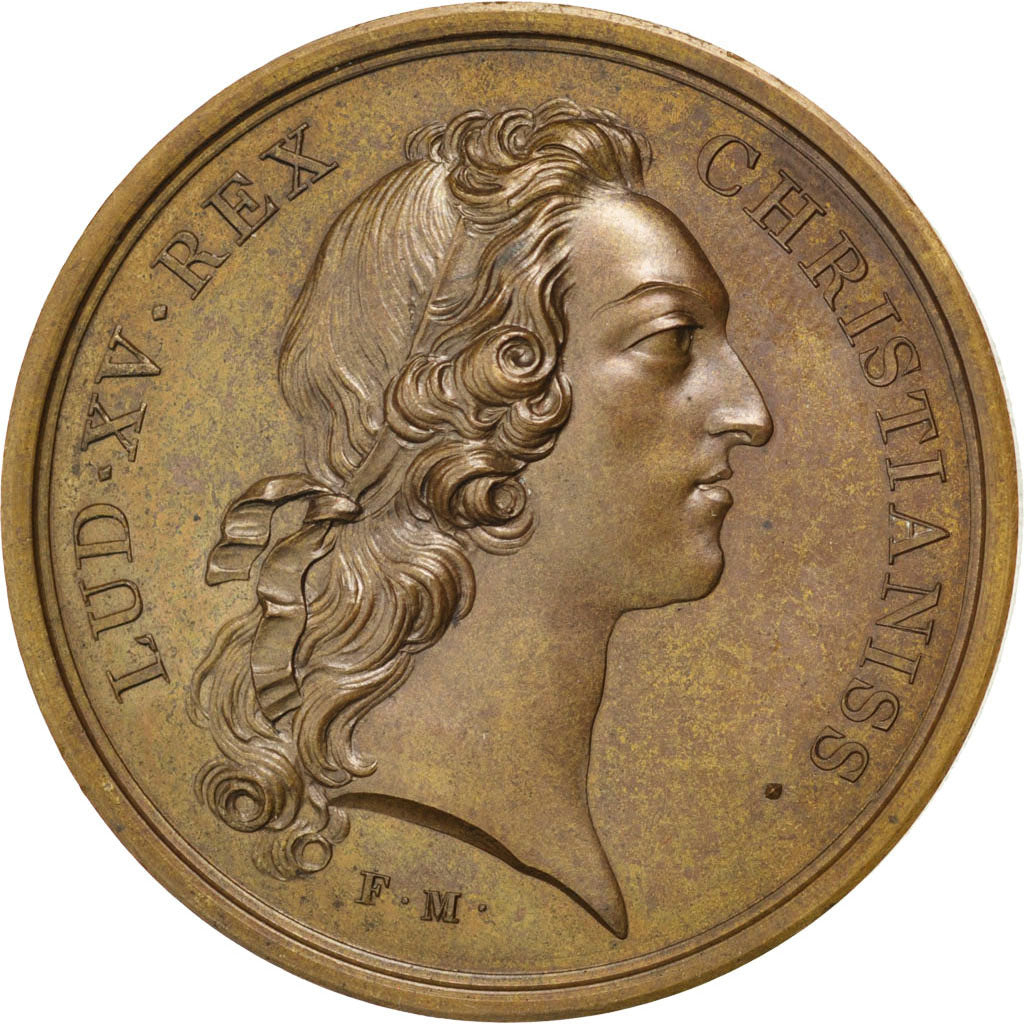 Francia, medaglia, Louis XV, Rame, SPL-, Divo:171