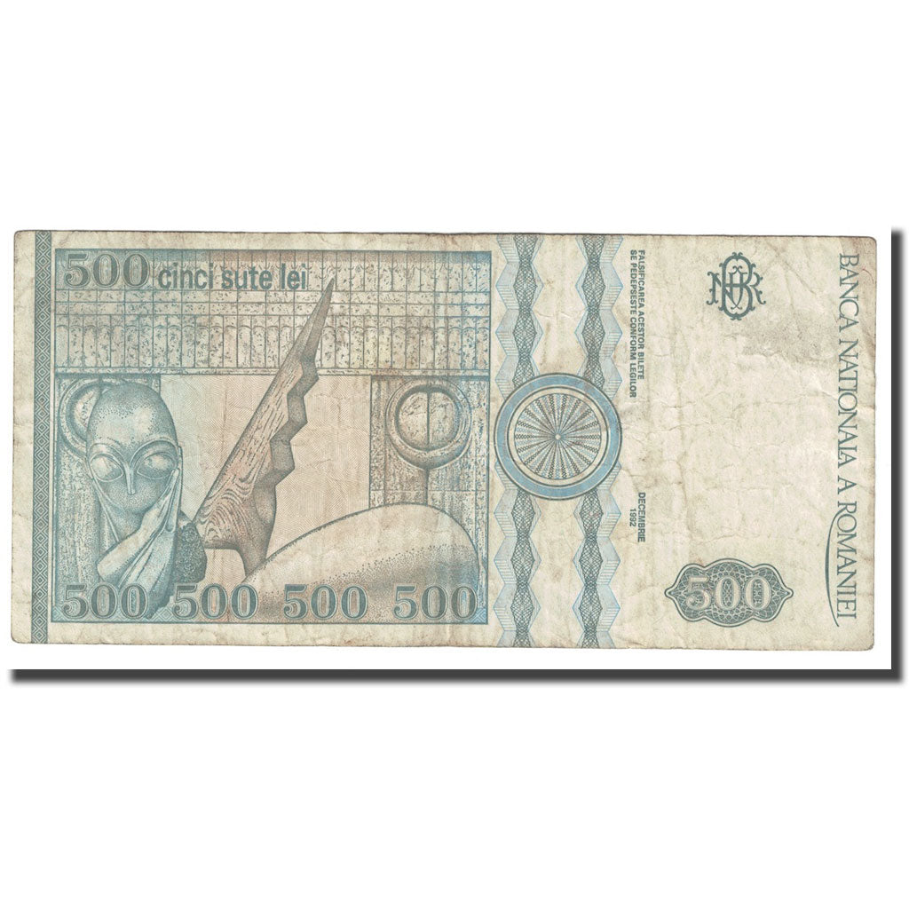 Geldschein, Rumänien, 500 Lei, 1992, 1992-12, KM:101b, S+