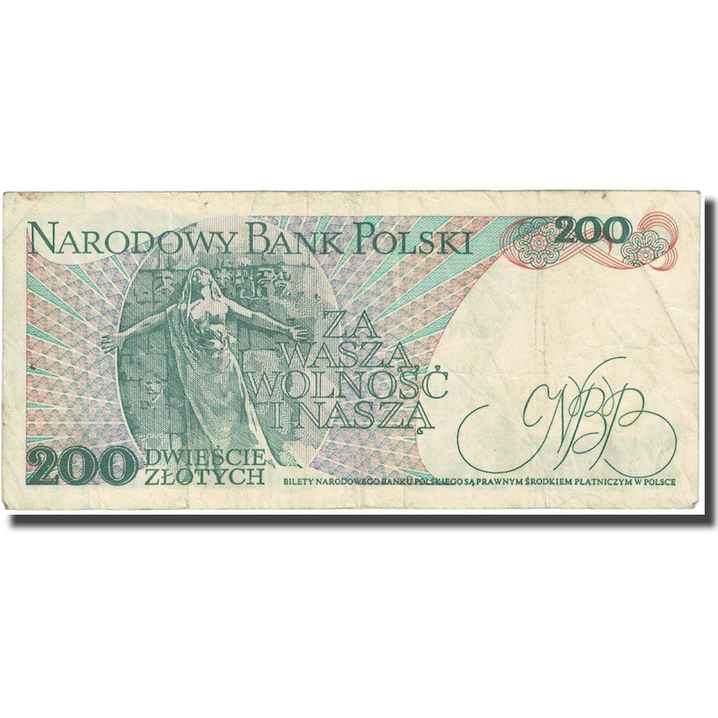 Banknote, Poland, 200 Zlotych, 1982, 1982-06-01, KM:144b, VF(20-25)