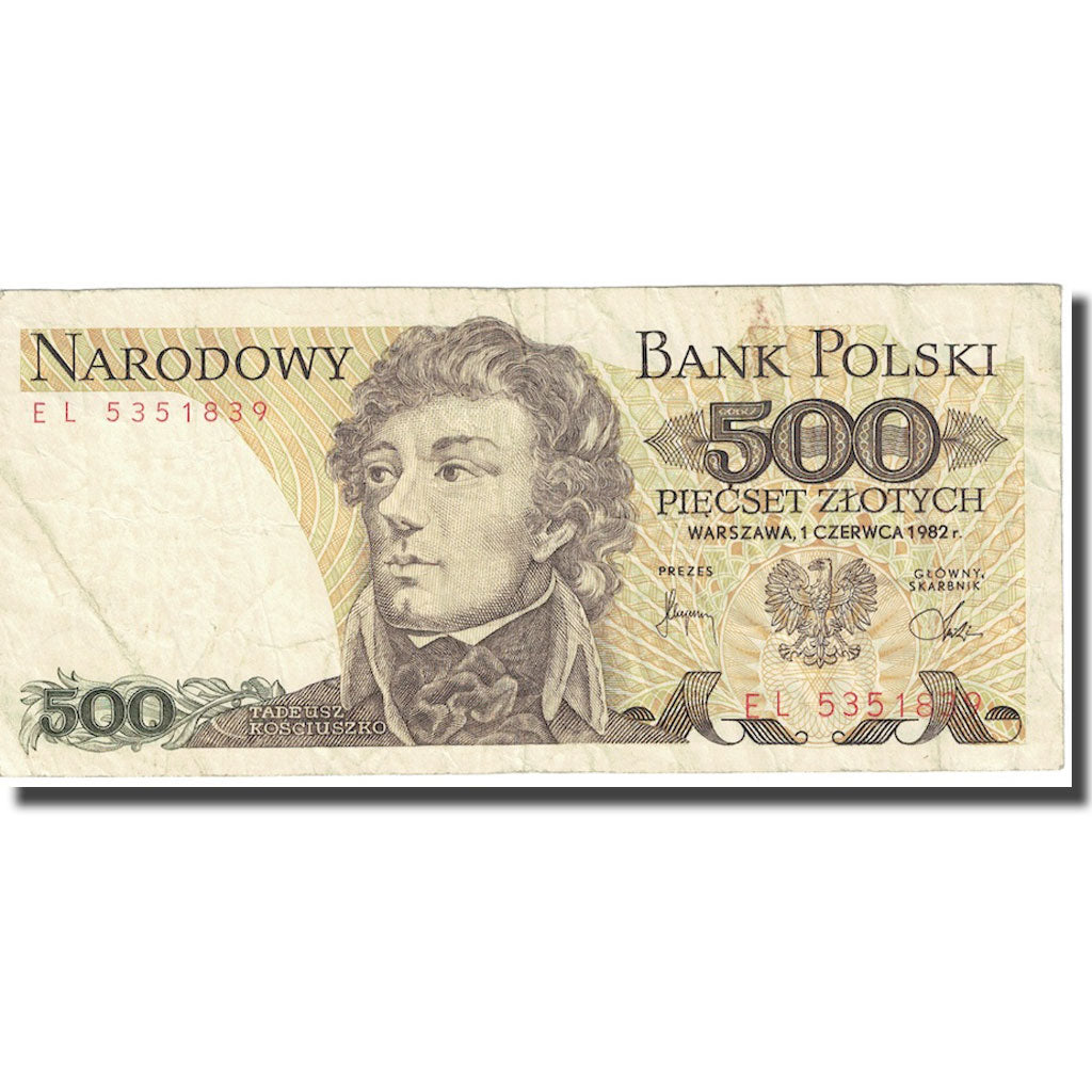 Banknote, Poland, 500 Zlotych, 1982, 1982-06-01, KM:145C, VF(20-25)