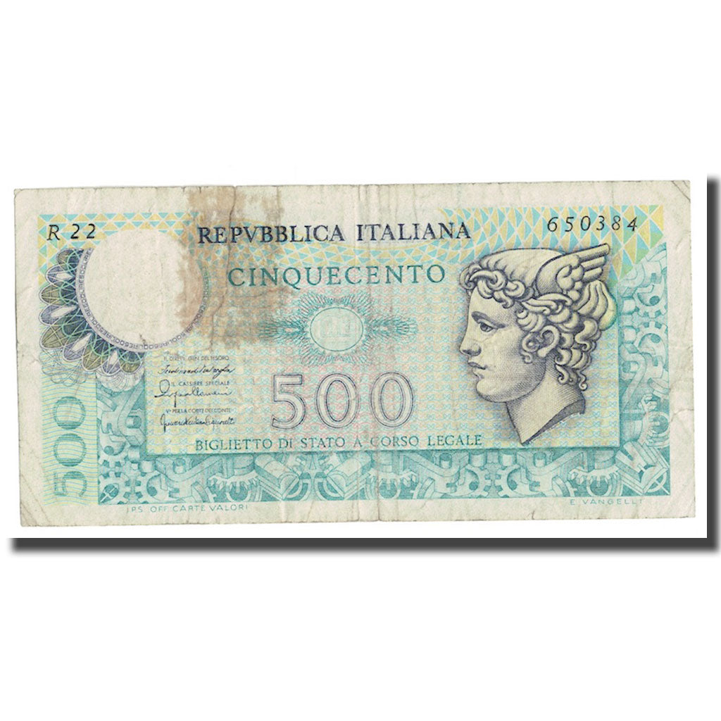 Banknot, Włochy, 500 Lire, 1976, 1976-12-20, KM:95, F(12-15)