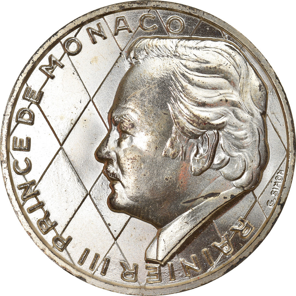 Monaco, medaglia, Prince Rainier III, 1974, SPL, Argento