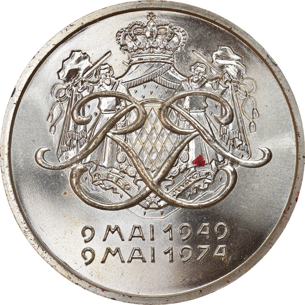 Monaco, medaglia, Prince Rainier III, 1974, SPL, Argento