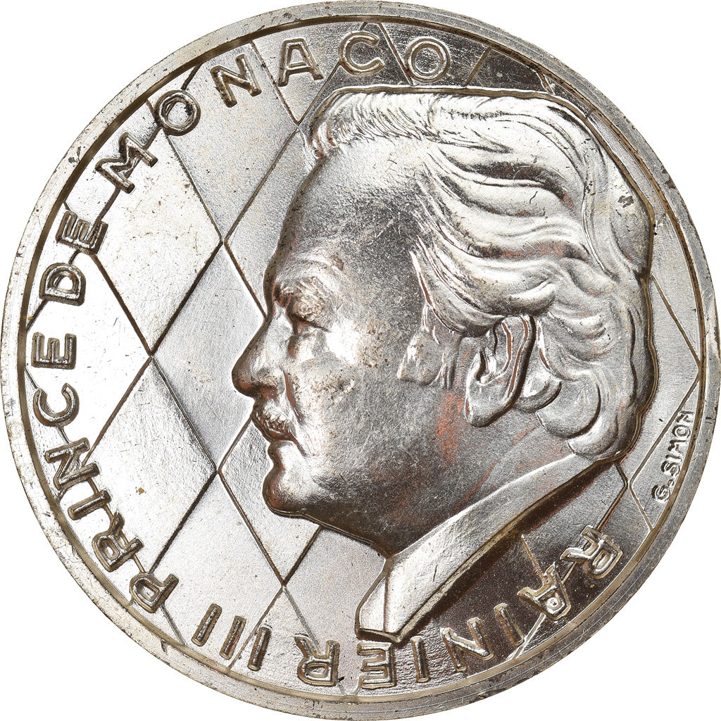 Monaco, Medaille, Prince Rainier III, 1974, UNZ, Silber
