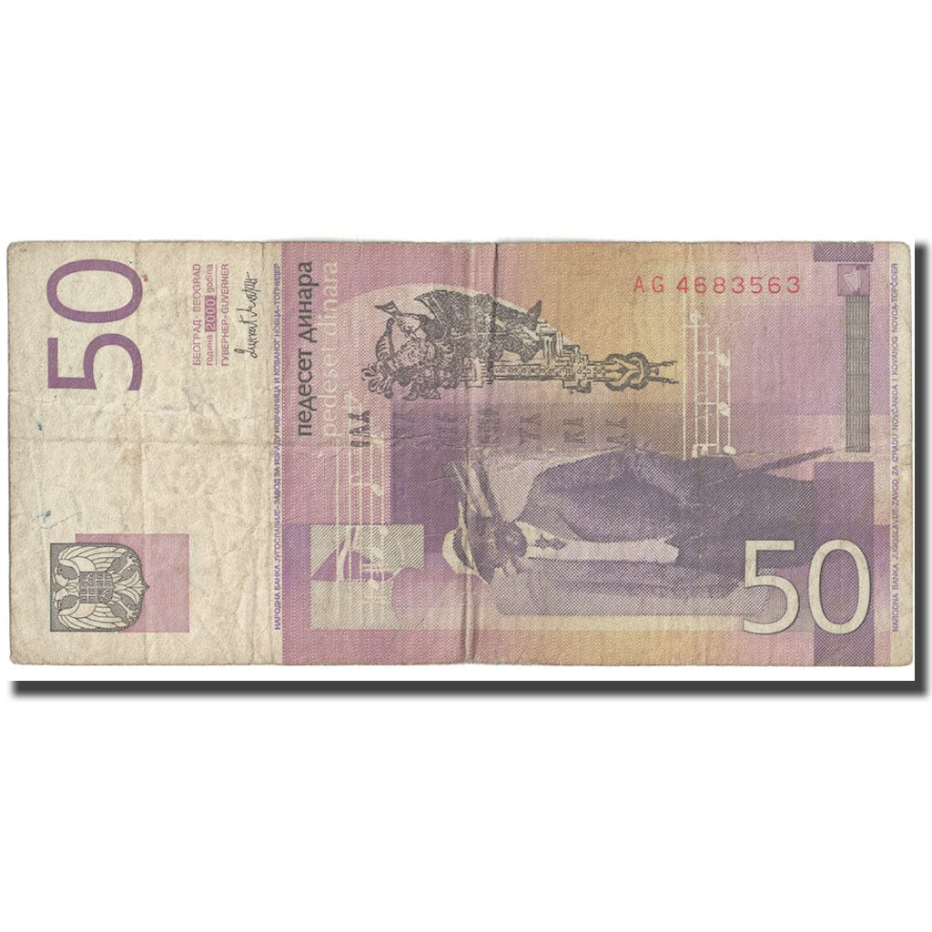 Geldschein, Jugoslawien, 50 Dinara, 2000, KM:155a, SGE+