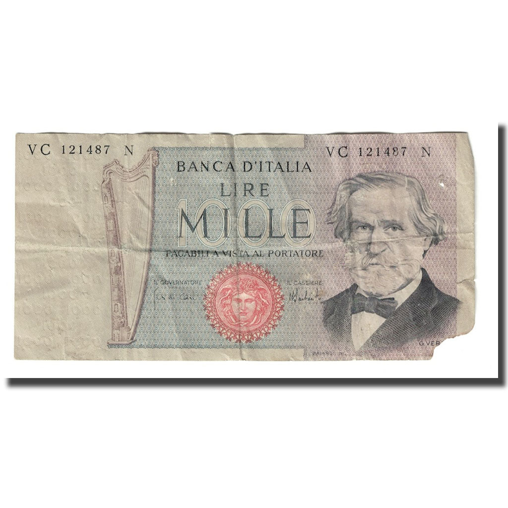 Billet, Italie, 1000 Lire, 1969-1981, KM:101d, B