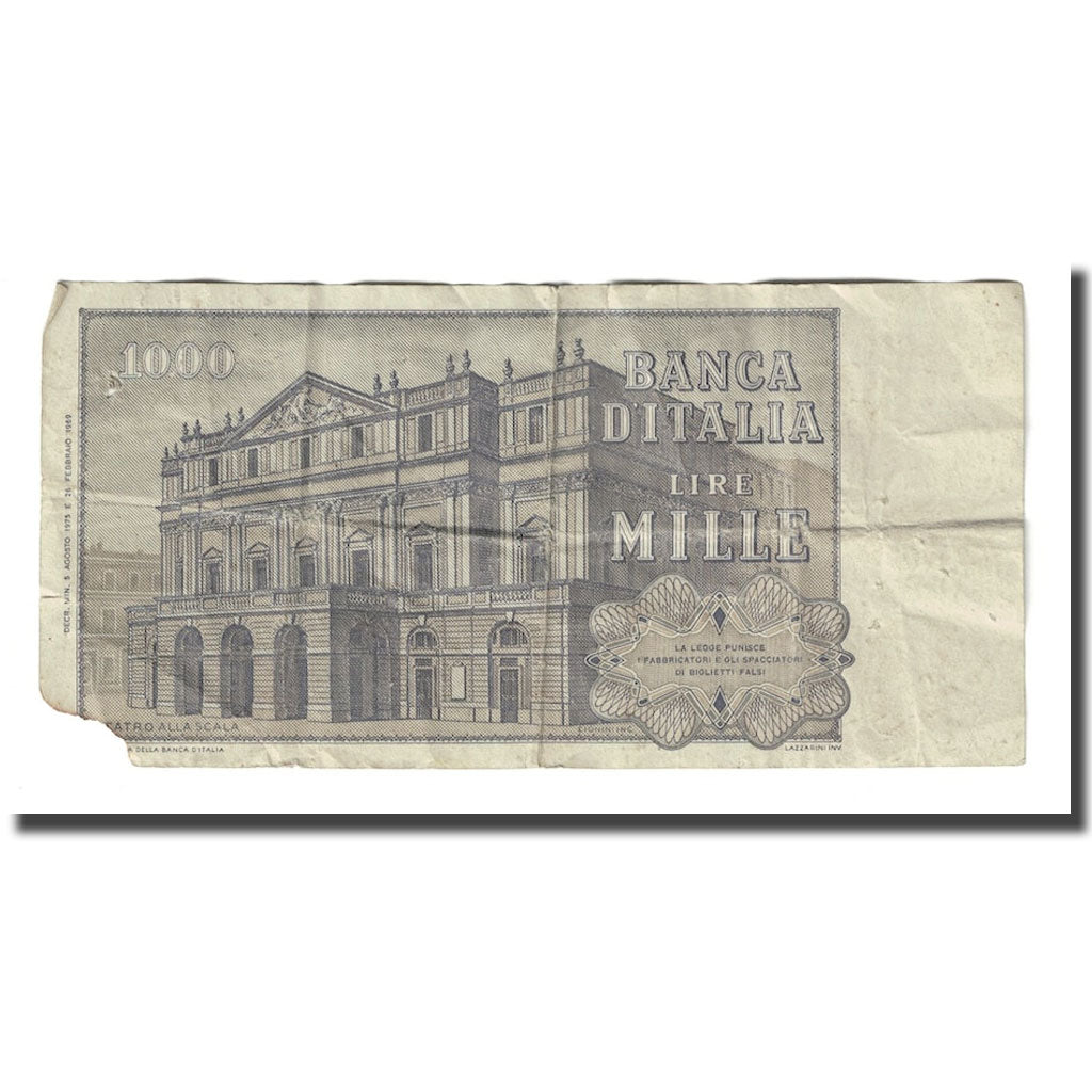 Billet, Italie, 1000 Lire, 1969-1981, KM:101d, B